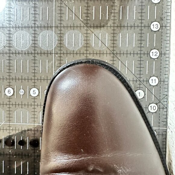 Lanvin Men Size 9 Brown Two Tone Leather Derby Lace Up Plain Toe Dress Shoes - Picture 14 of 14